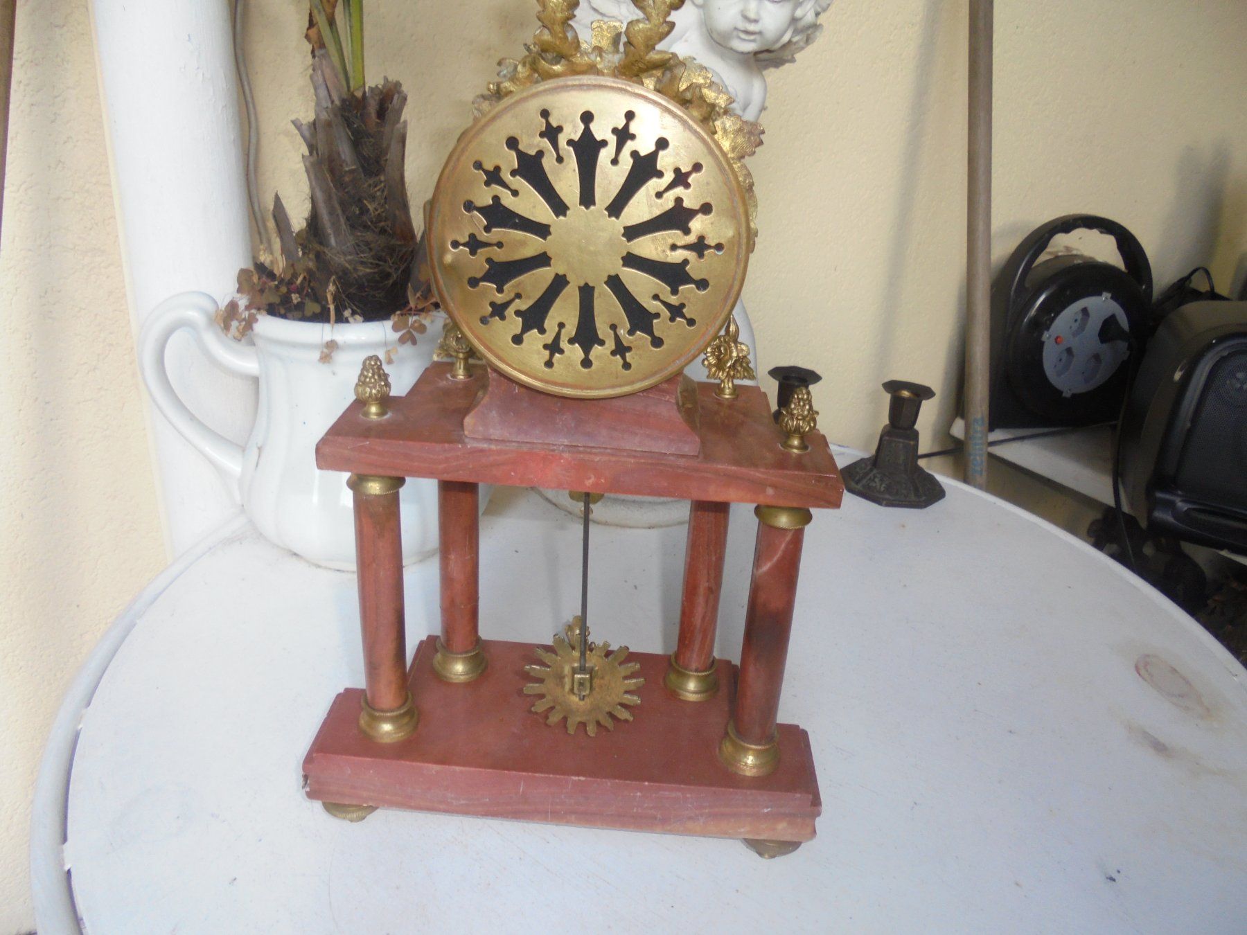 Orologi da terra & Orologi da parete: Antike Marmorportaluhr ca. 1900 – Usato da Camorino venduto da Hunpete 7