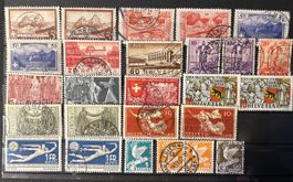 Diverse Sammlung Schweizer Briefmarken, gut erhalten