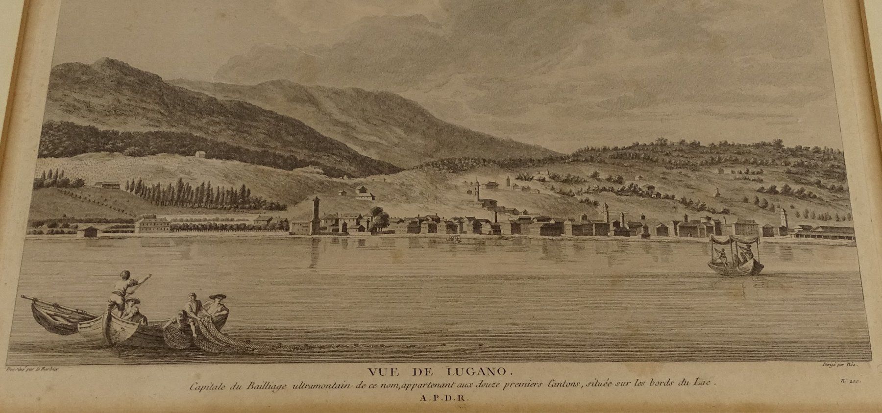 Stiche: LUGANO, KUPFERSTICH UM 1780 – Gebraucht aus Grüningen von Kartensammler 1