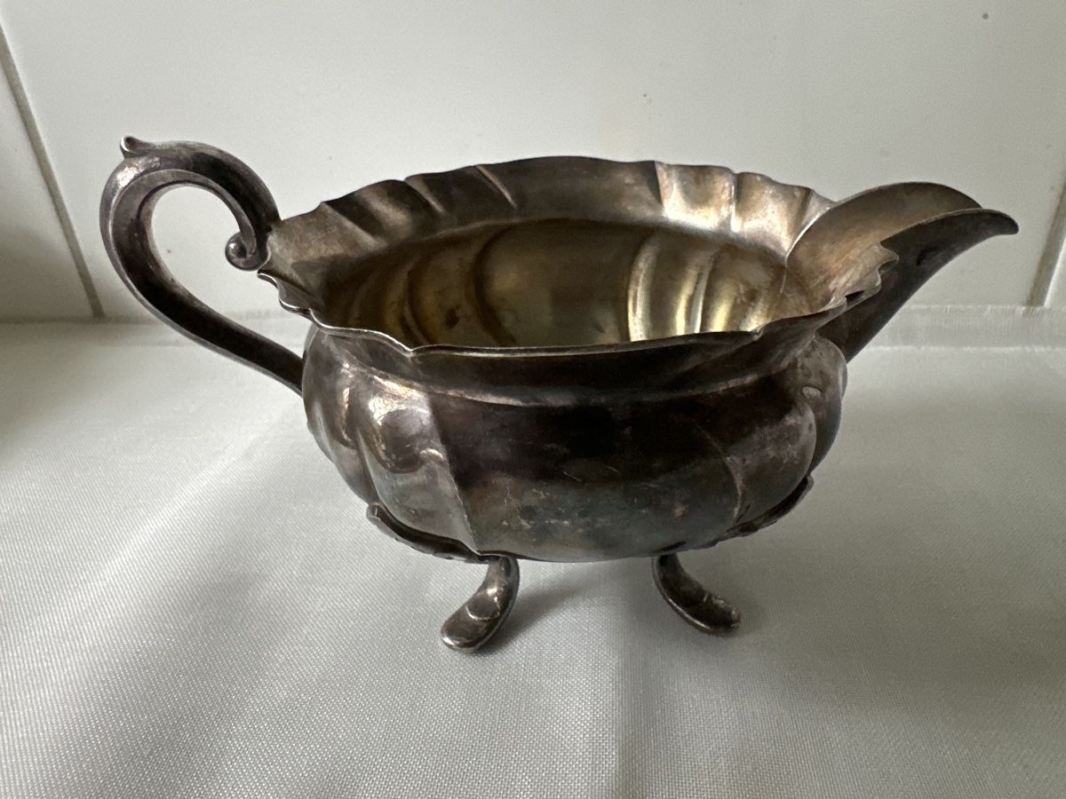 Caraffe: Silber  Milchkännchen ALP. Dänemark versilbert gemarkt – Usato da Zürich venduto da Chaeffeler 1