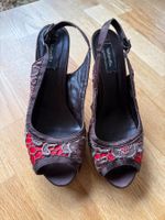 Tintoretto - Plateau-Heels - Rot/dunkelbraun - Gr 38