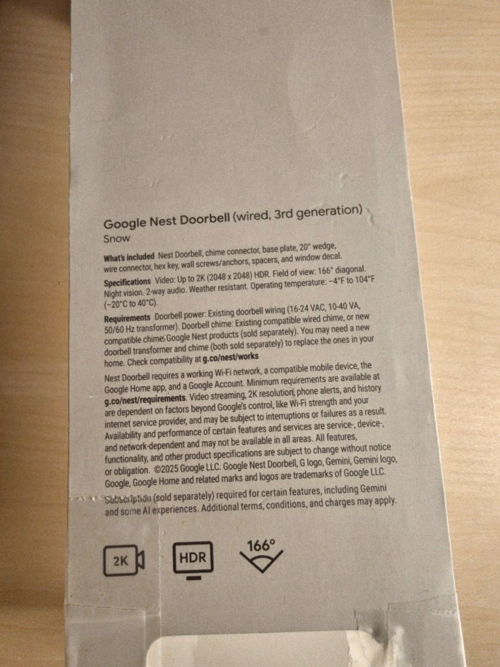 Google Alarmanlagen: Google Nest Doorbell 3rd GENERATION! – Gebraucht aus Mosen von Linguist 2