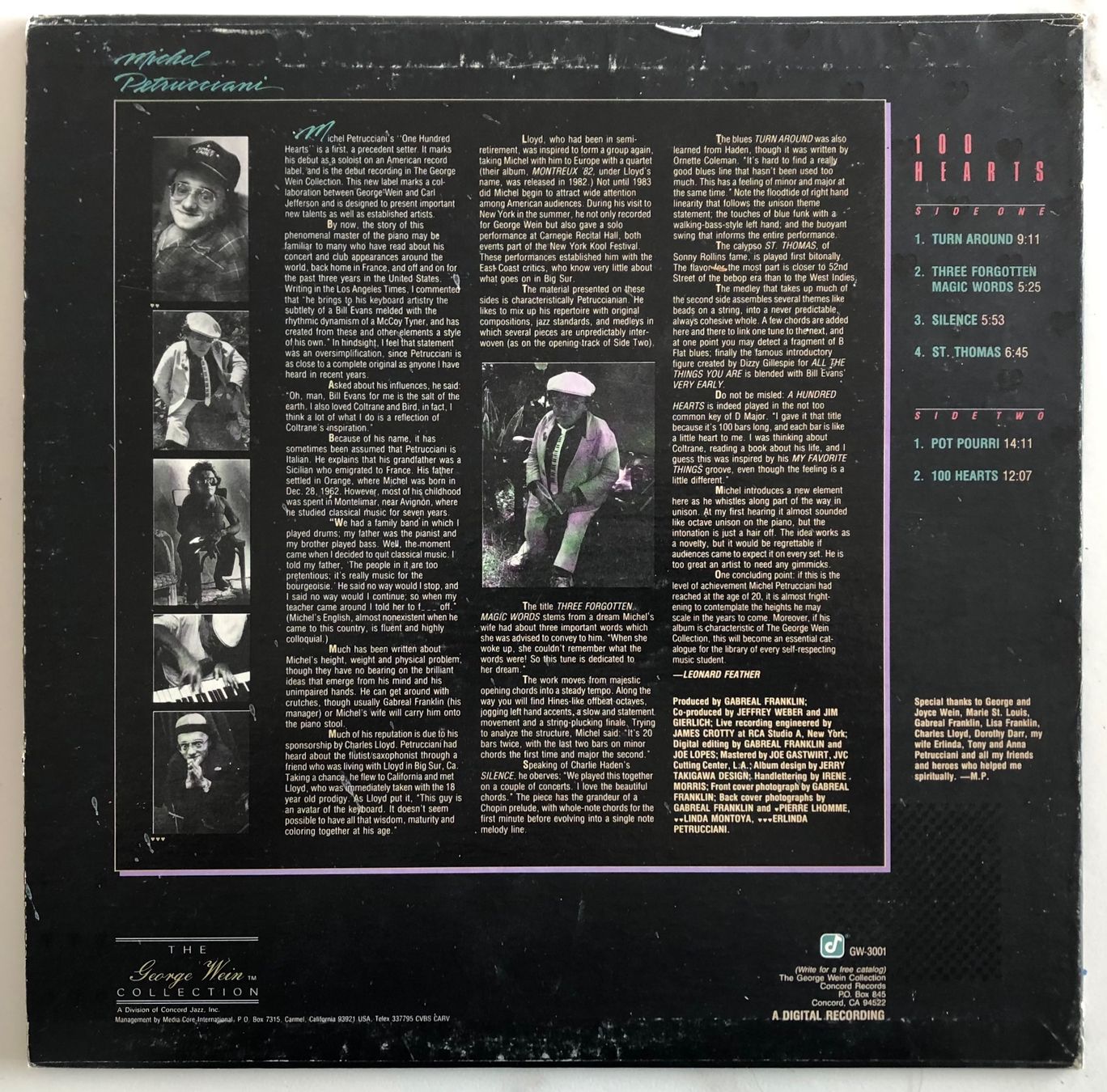 Vinyles: MICHEL PETRUCCIANI - 100 HEARTS – D'occasion à Poliez-Pittet par Newtown-Records 1