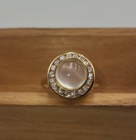 Gold 585 Ring Mit Mondstein und steine