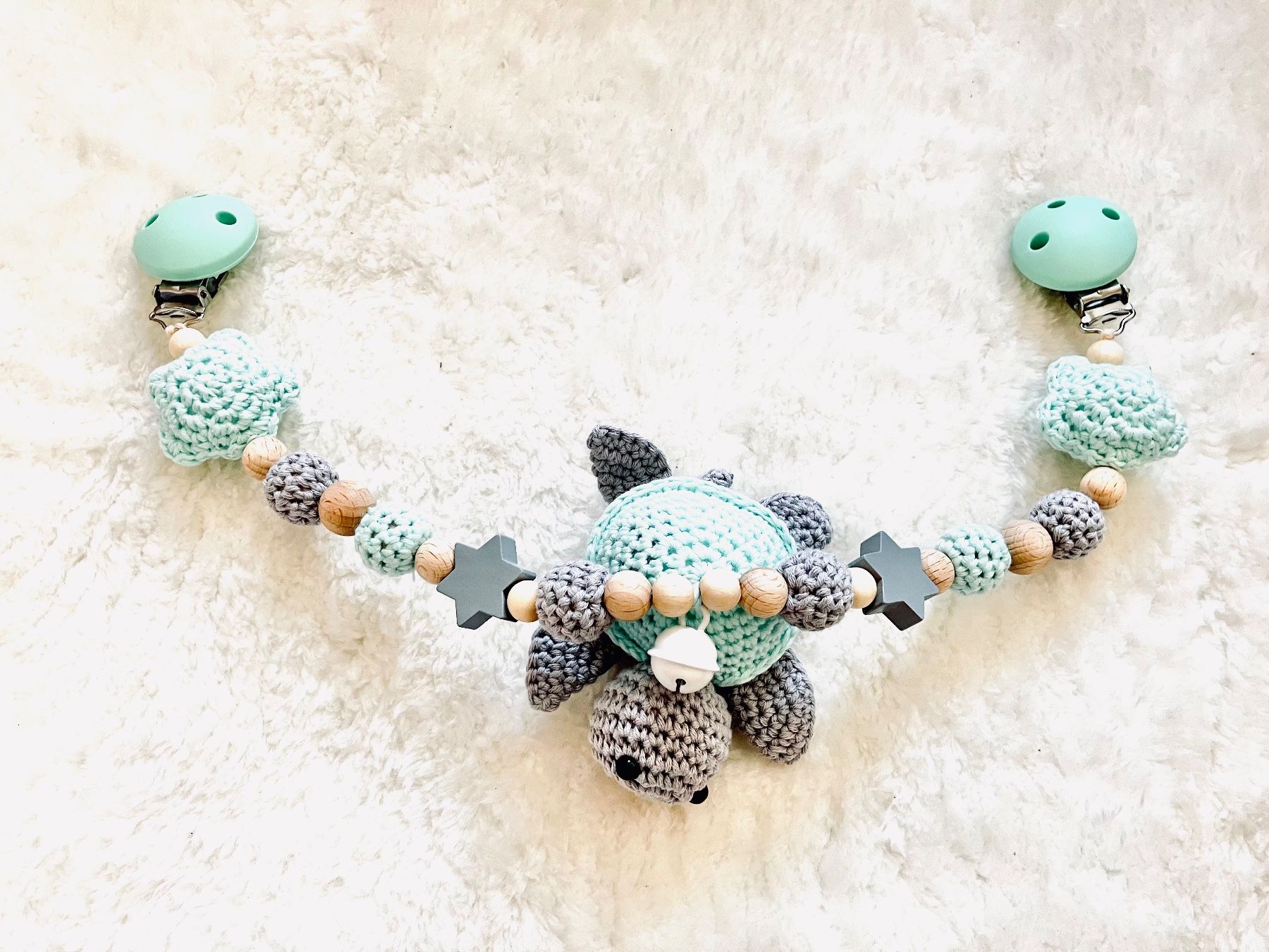 Carrozzine: Kinderwagenkette Schildkröte hellmint – Nuovo (secondo la descrizione) da Chur venduto da Handkreativ