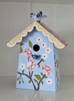 Blaues Vogelhüsli, liebevoll bemalt, Frühlingsdeko🐦🌷Neu