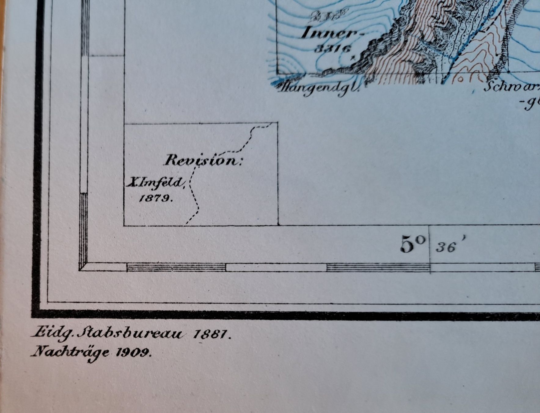 Cartine & Atlanti: CARTE TOPOGRAPHIQUE  SAAS VALAIS 1909 – Usato da LAUSANNE venduto da KWEW 2