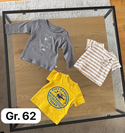 Set 3 Baby Shirts Staccato kurz und langarm Grösse 62
