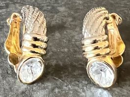 Boucles d’oreilles bicolore vintage