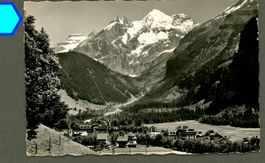 AK sw Kandersteg BE mit Blüemlisalp © Gyger ≈ 1946 
