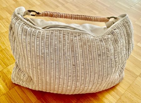 VIA CALIFORNIA MILANO Weisse Ledertasche