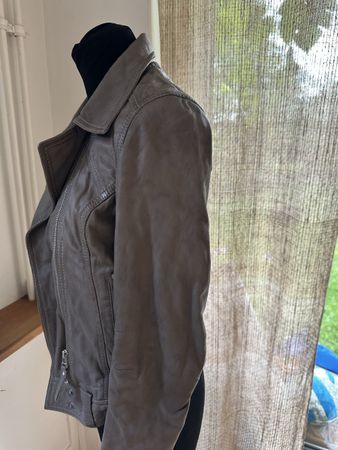Damen Lederjacke Oakwood Nappa Schafleder grau Gr.S 