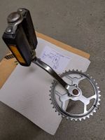 Pedalachse mit Drehkranz mit 38 Zähne