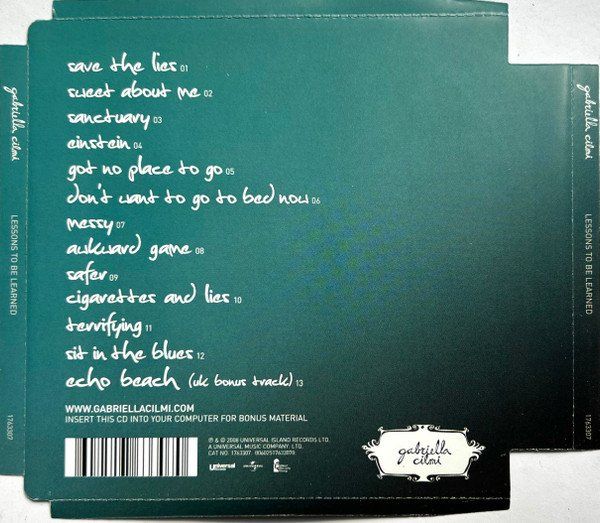 CD: Gabriellla Cilmi - Lessons to Be Learned – Usato da Unterbäch venduto da eqlut 1