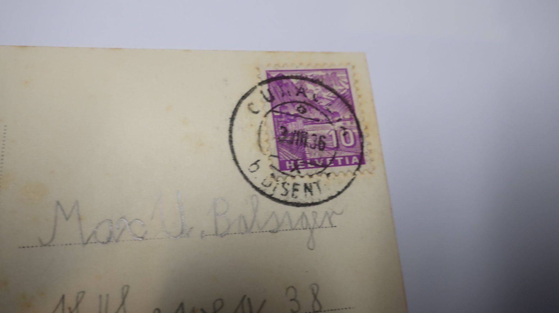 Cartoline postali: Curaglia mit Piz Scopi  1936 – Usato da Cormoret venduto da Pascalll2001 5