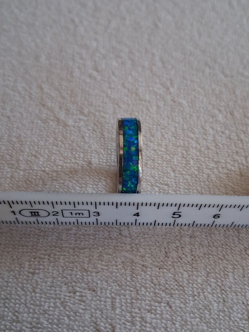 Anelli: Wunderschöner 925 Silberring mit blau-grünem Opal – Nuovo (secondo la descrizione) da Wald ZH venduto da e8e 7