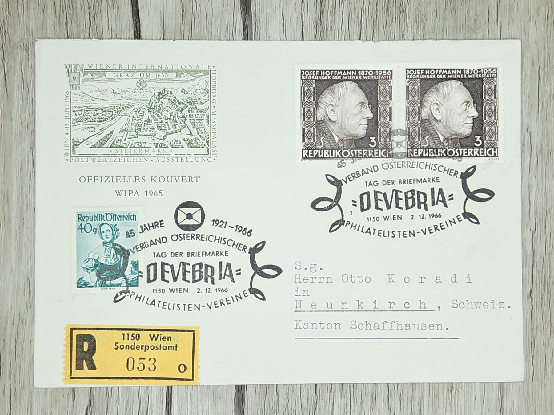 Tutti i francobolli: CL14 Enveloppe + Timbre Autriche 1966 – Usato da Cousset venduto da Patrick_Collections