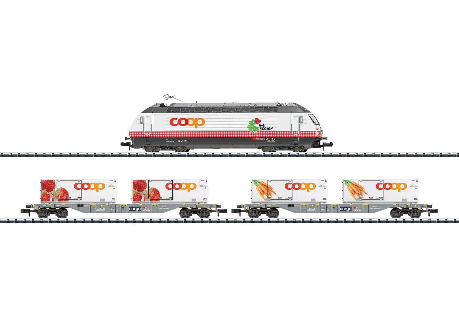 Trix Modellini di ferrovie: Minitrix 11638 Set Coop SBB/CFF Digital Sound – Nuovo e nell'imballaggio originale da Hauterive NE venduto da eriamch