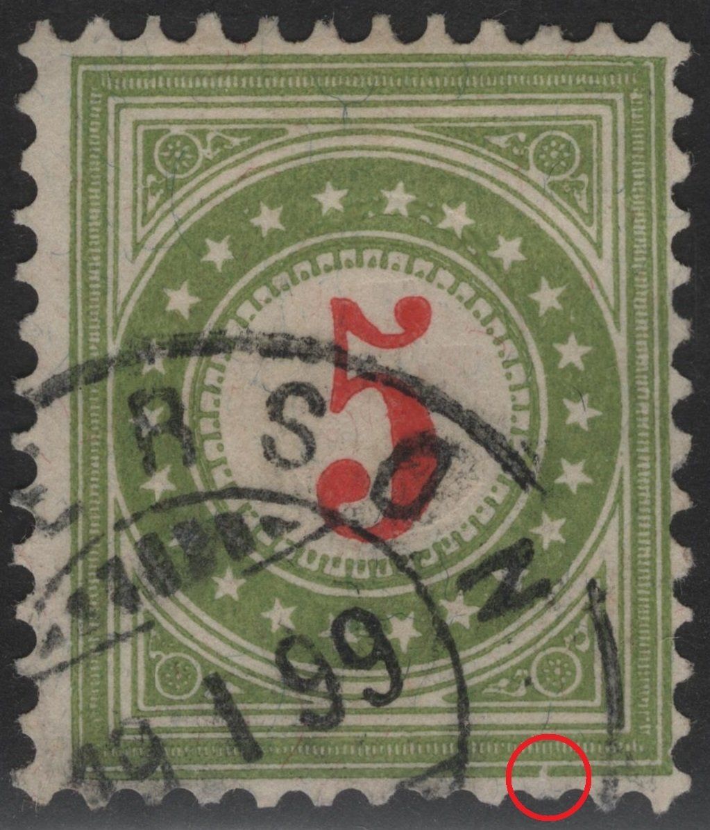 Tous les timbres: 5 Rp. Portomarke mit Plattenfehler – D'occasion à Eglisau par Chperfins