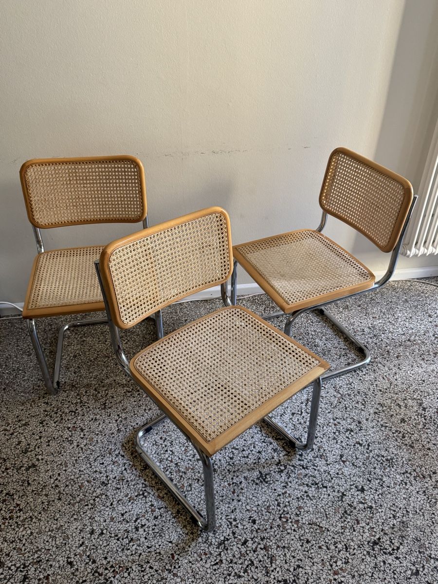 Sedie: 4 Freischwinger mit Wiener Geflecht – Usato da Basel venduto da julia_schuerch