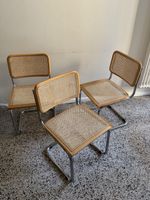 4 Freischwinger mit Wiener Geflecht