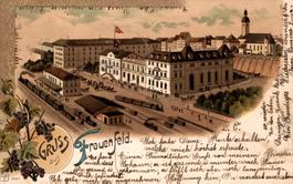 Gruss aus Frauenfeld. Bahnhof und Stadt