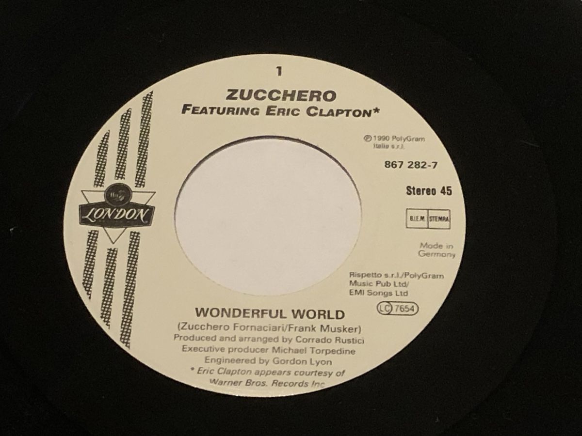 Dischi in vinile: Zucchero & Eric Clapton. 1990. Wonderful World – Usato da Faulensee venduto da Mizuno06 3