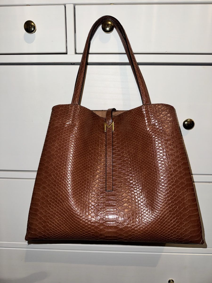 Borse da donna: Braune Handtasche in Kroko-Optik – Usato da Schlieren venduto da itsquality