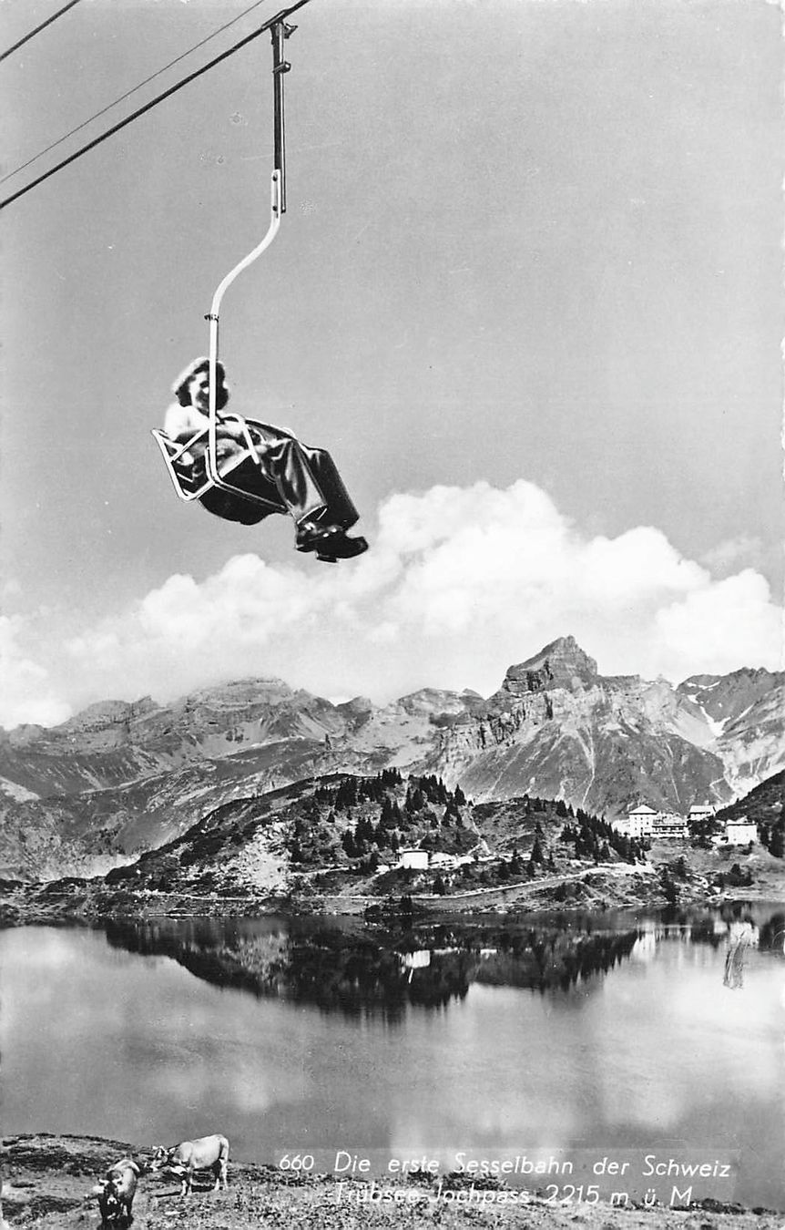 Cartes postales: Melchsee-Frutt (OW) erste Schweizer Sesselbahn Jochpass – D'occasion à Biasca par Blenio71