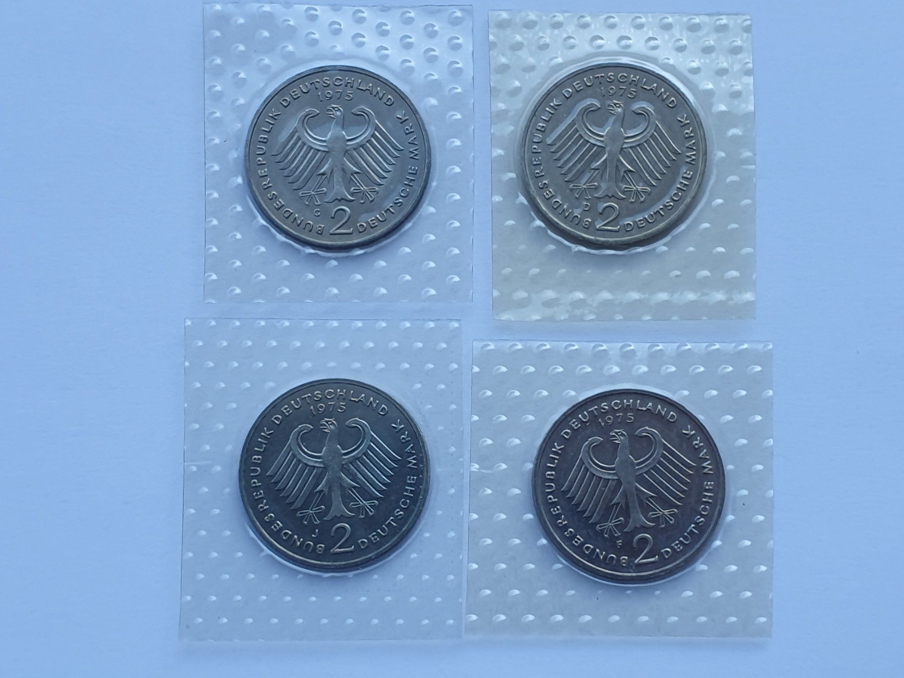Tutti le monete: 2 DM 1975 Stgl D-F-G-J – Nuovo (secondo la descrizione) da Pravidondaz venduto da LVtik 1