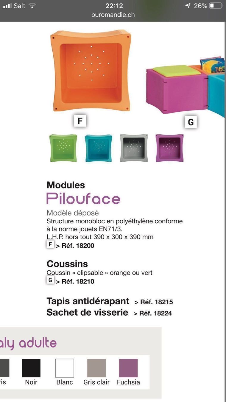 Regale: biblio, cubes, poufs modulables pro – Gebraucht aus Leytron von TipTop1912 4