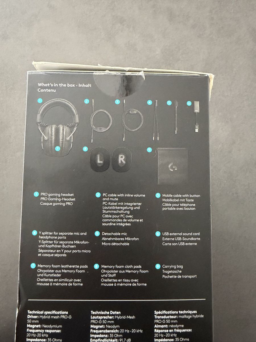 Logitech Kopfhörer: Logitech G PRO X Gaming Headset Schwarz – Neu (gemäss Beschreibung) aus Bösingen von Veuve_MSCJ 6