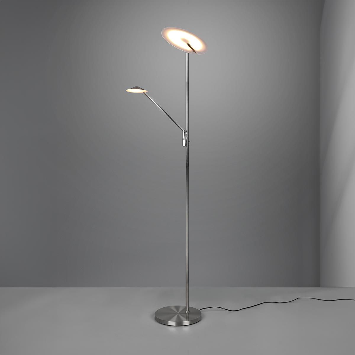 Lampen: LED Stehleuchte, Nickel, 180 cm Höhe – Neu (gemäss Beschreibung) aus Kreuzlingen von Smart-Light 1