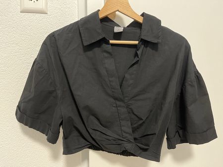 Hemd kurzärmlig schwarz S neu
