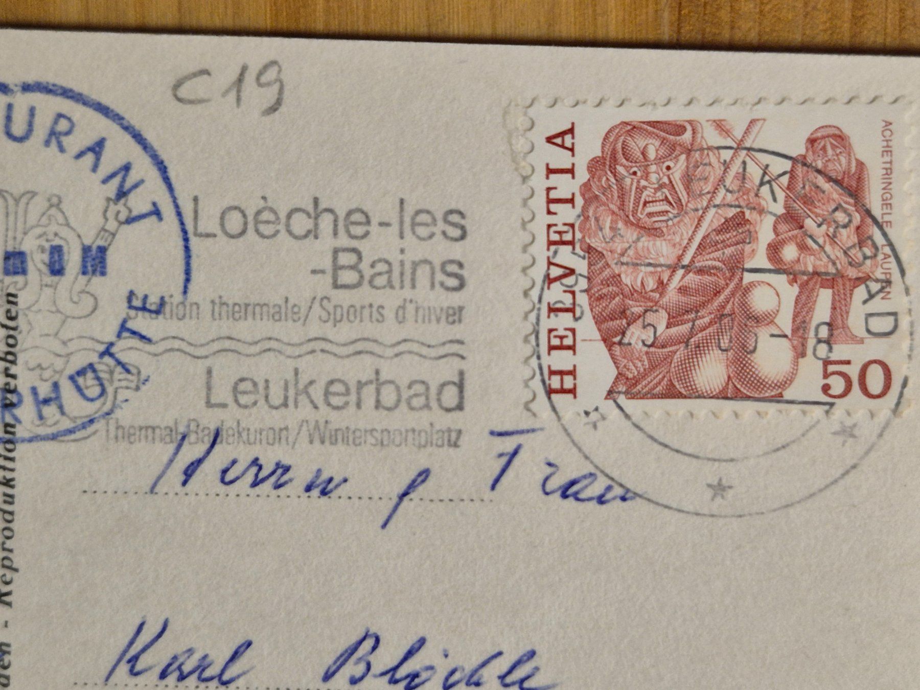 Cartoline postali: Leukerbad - Panorama Rinderhütte – Usato da St-Léonard venduto da thipif 2