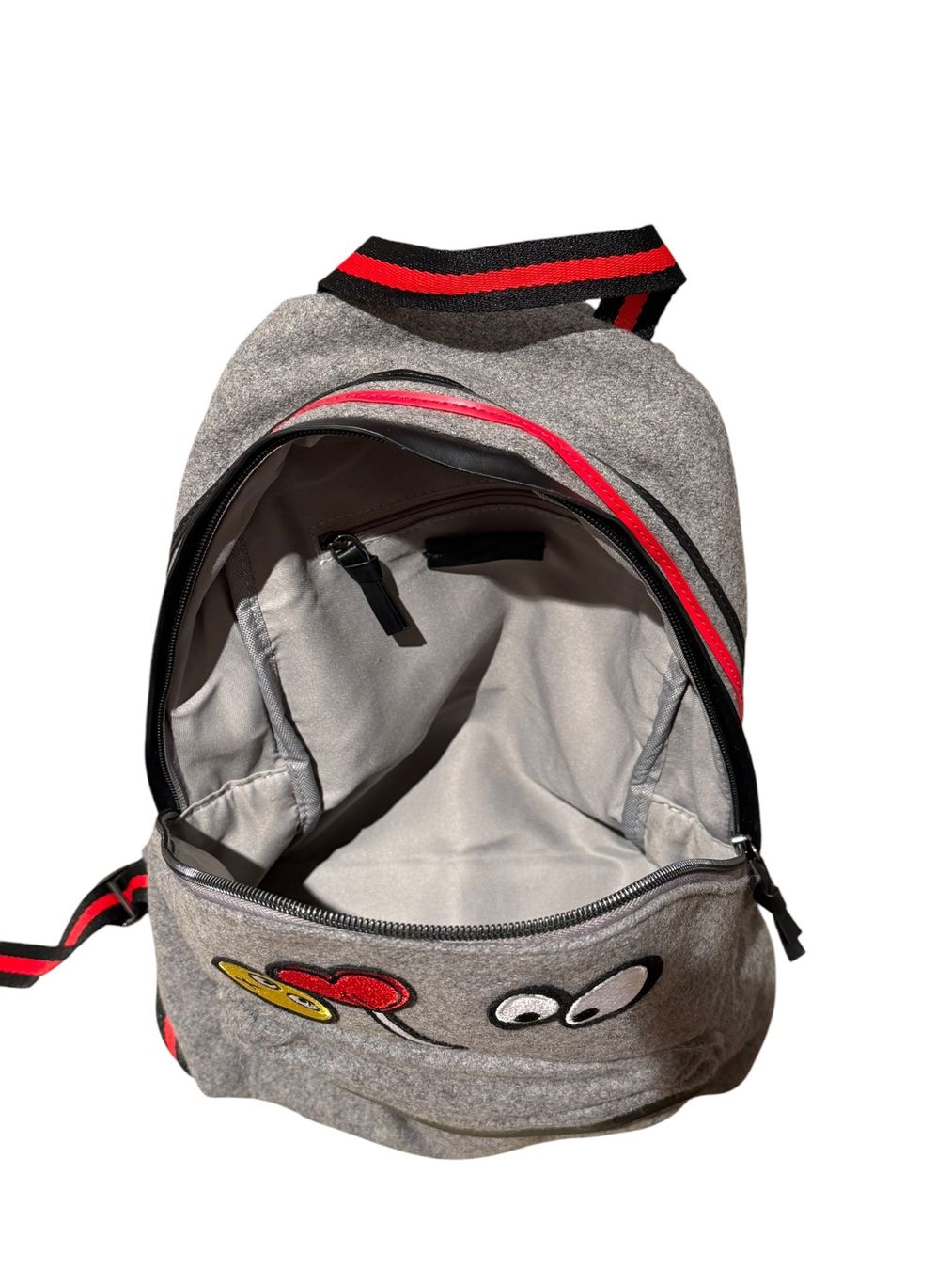 Zaini: MANGO RUCKSACK TASCHE FILZ GRAU HINGUCKER MIT PATCHES – Nuovo (secondo la descrizione) da LUZERN venduto da modeundlifestyle 3