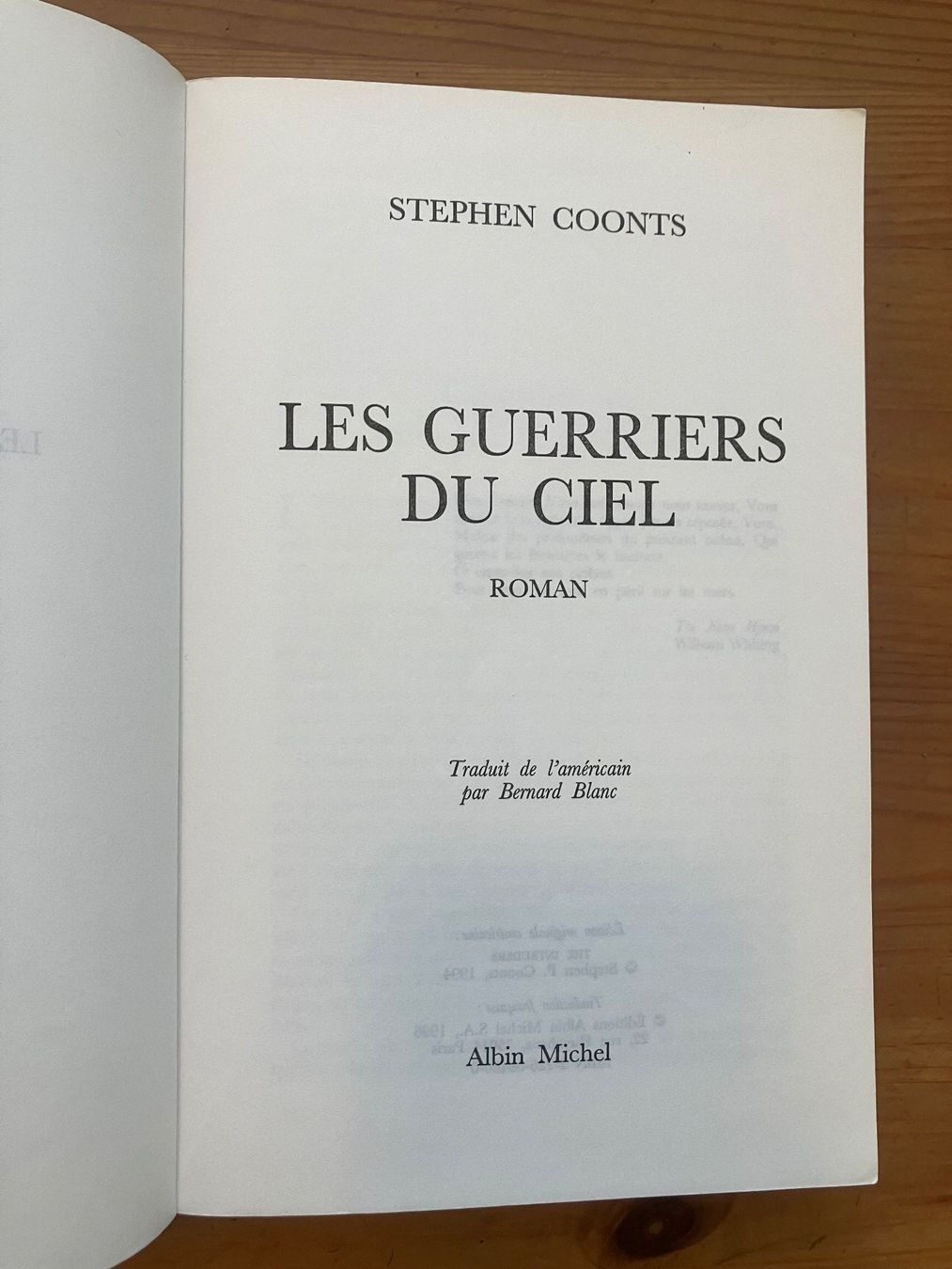 Bücher: Les Guerriers du ciel ( Stephen Coonts) – Gebraucht aus Meyrin von Julien333 1