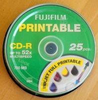 25 Stück CD-R Rohlinge  Printable ( Spndel)