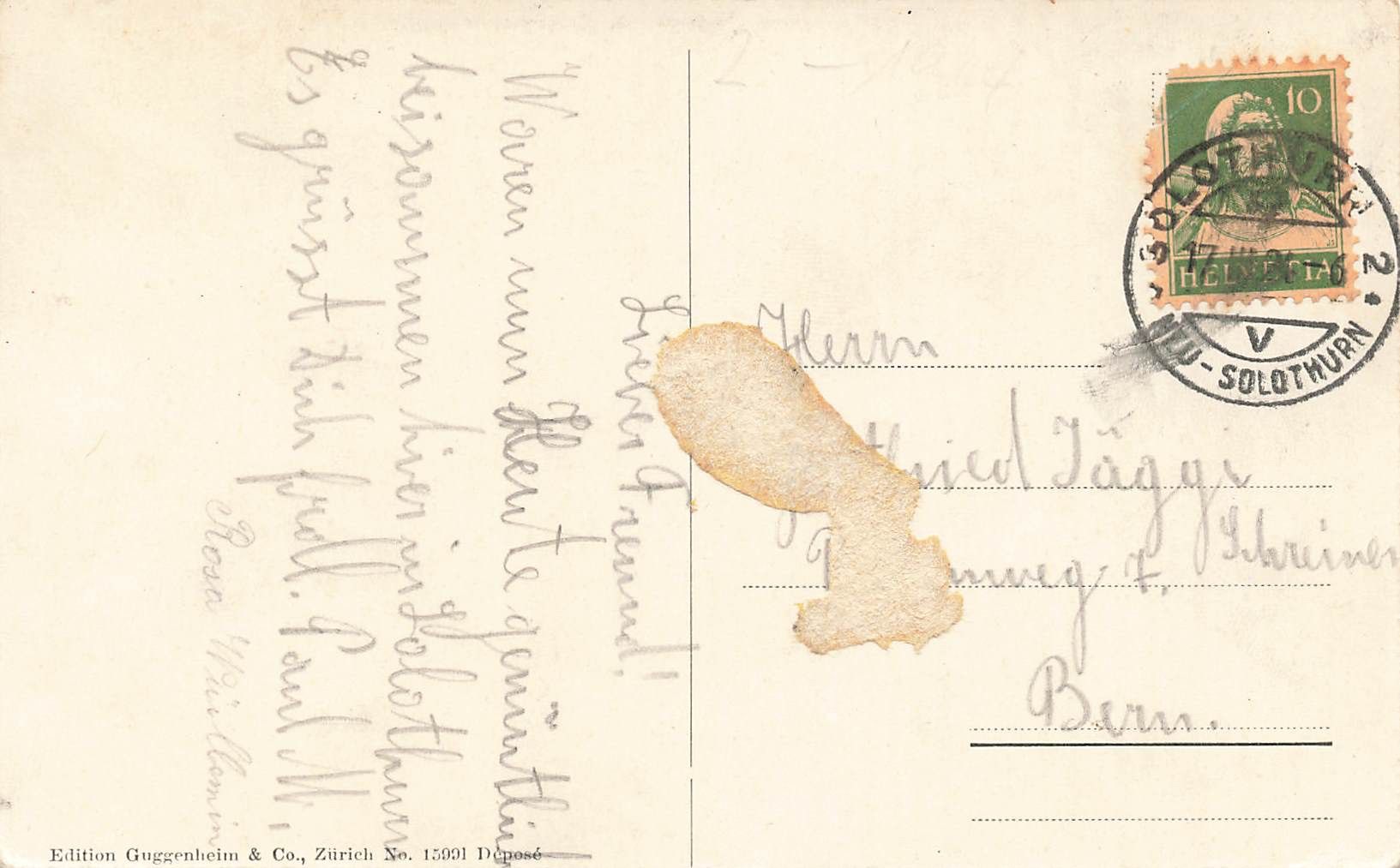 Cartoline postali: Solothurn – Usato da Biasca venduto da Blenio71 1