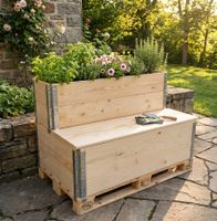 Hochbeet mit Sitzbank & Stauraum 120x80x95 cm, Set L