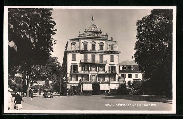 Cartoline postali: AK Interlaken, Hotel du Nord – Usato da Berlin venduto da bartko-reher