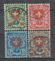 1924 Wappenmuster ZNr. 163-166