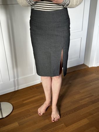 Benetton Bleistiftrock Grau, Grösse 34