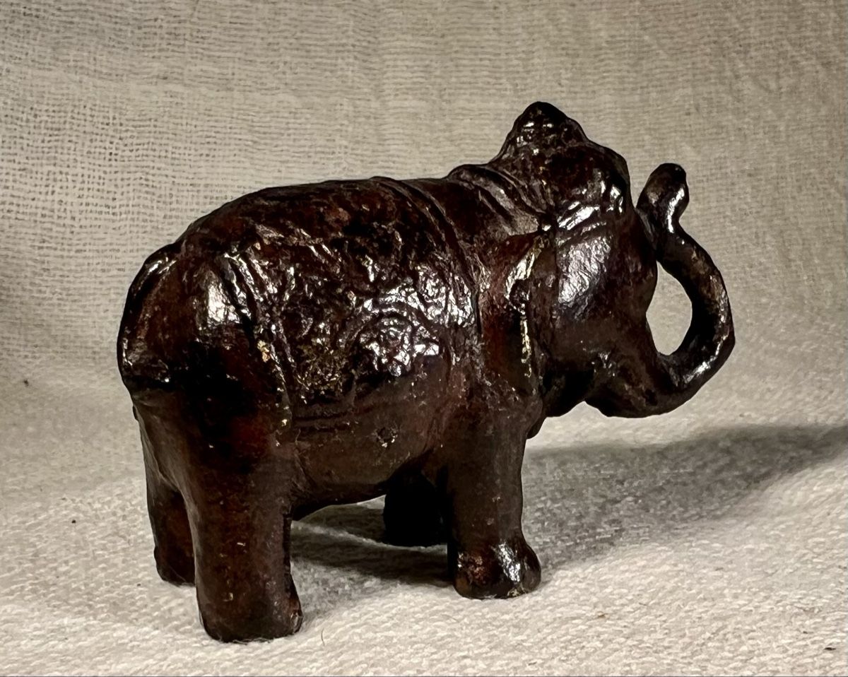 Statuette: Figurine éléphant bronze Asie, poids à opium – Usato da Genève venduto da DELIRBEADS 3