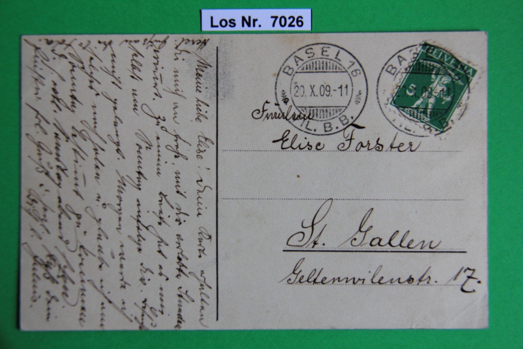 Cartoline postali: CH Ansichtskarte Basel Äschenplatz um 1905          Los 7026 – Usato da Volken venduto da jukon65 1