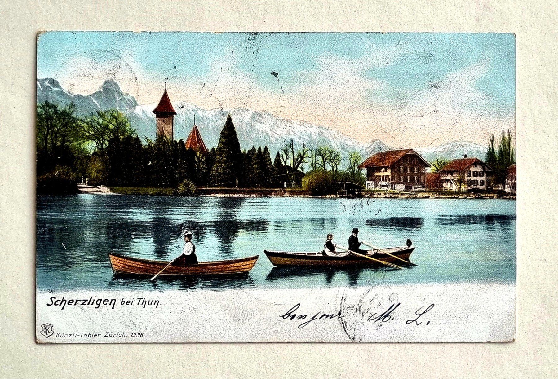 Cartoline postali: Scherzlingen - Thun - 1904 – Usato da Rothrist venduto da RROENK