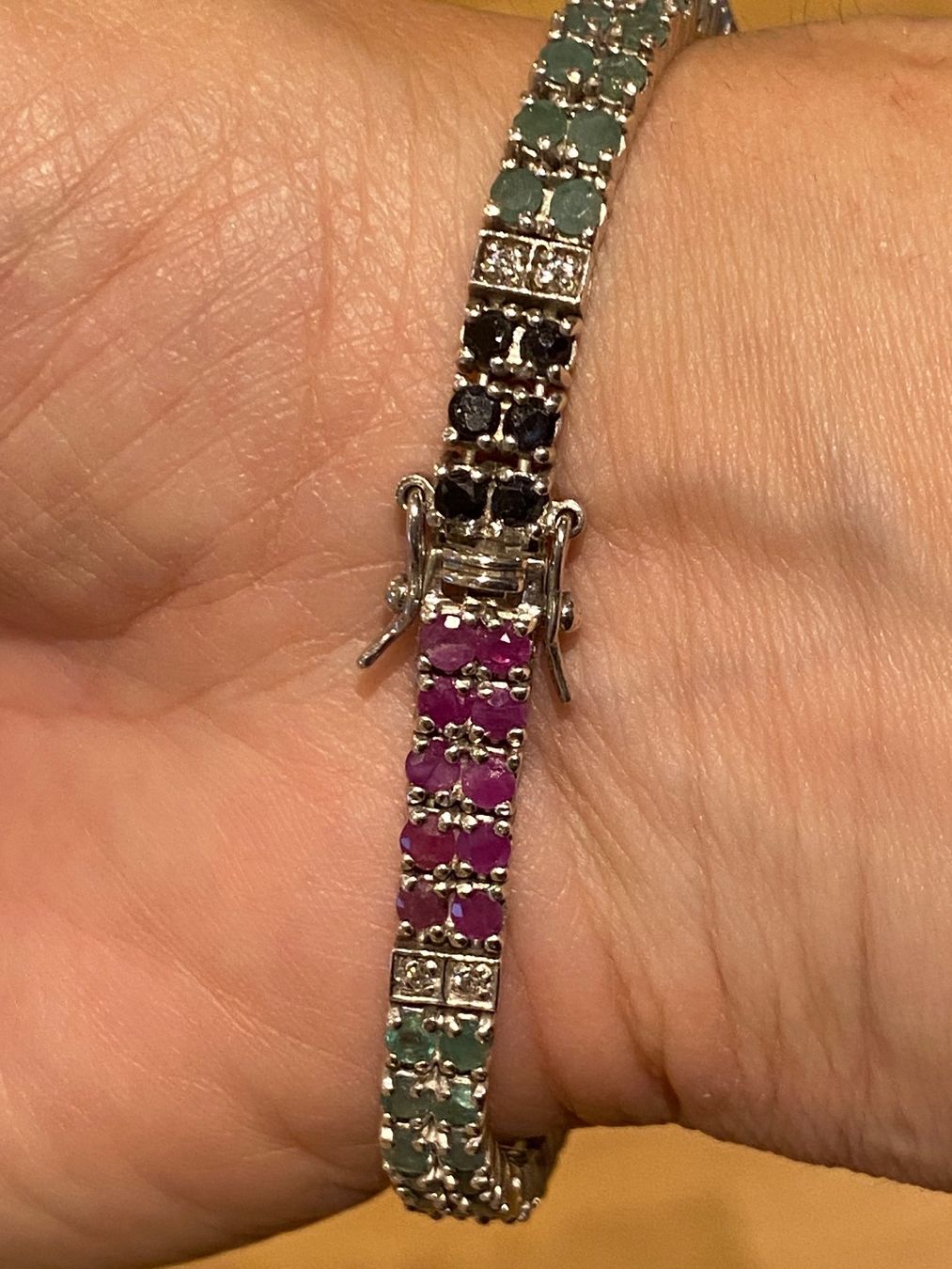 Armbänder & -reifen: Armband Silber 925 Edelsteine – Gebraucht aus Matten b. Interlaken von kero71 1