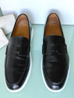 HERMÈS H Guillaume Job Moccasin Leder Slip On Loafers 45