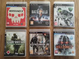 Action & Shooter Sammlung Spiele-Paket 6er Set TOP PS3 Games