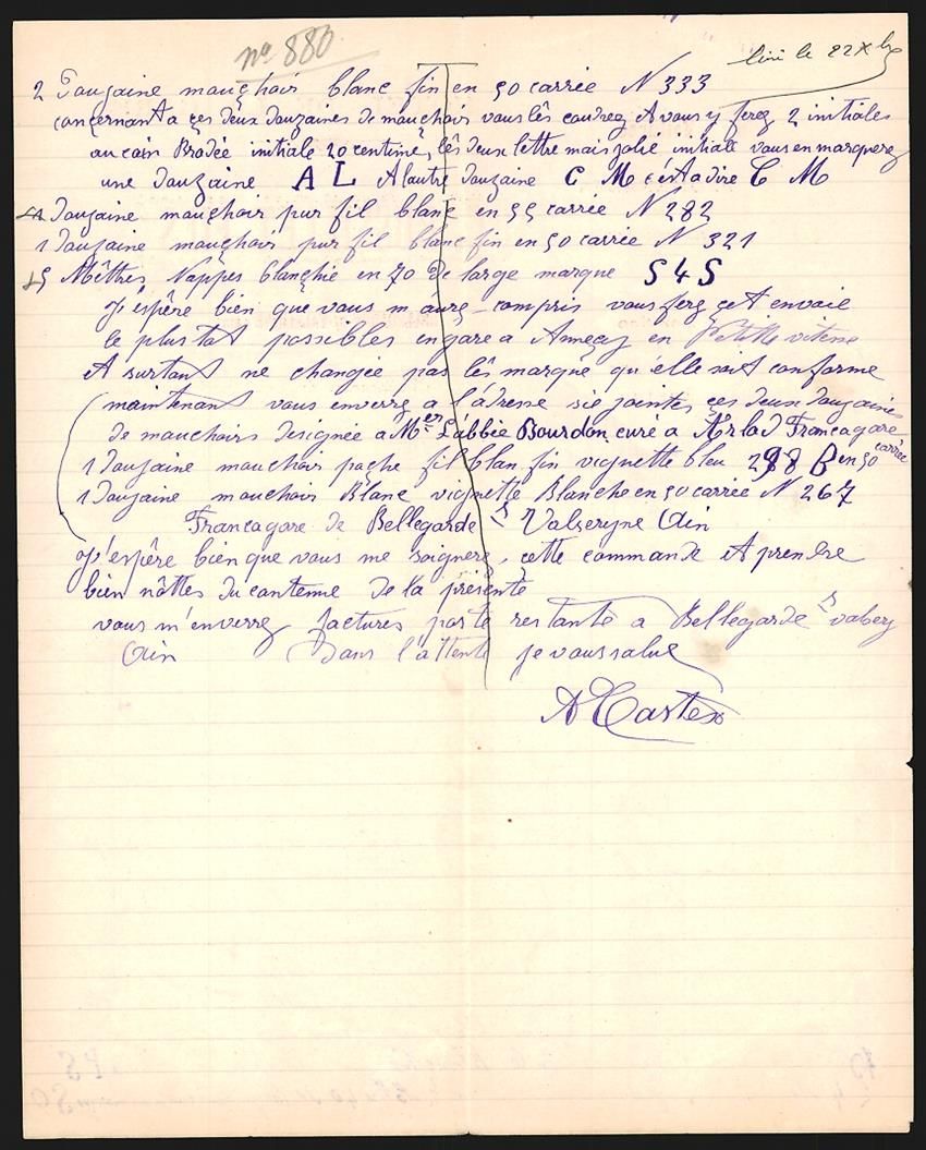 Sonstiges zum Sammeln & Seltenes: Rechnung Bellegarde 1902, C. Bussillet F – Gebraucht aus Berlin von bartko-reher 1